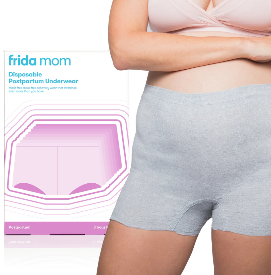 Frida Mom Postpartum Underwear, Disposable Boyshort underwear