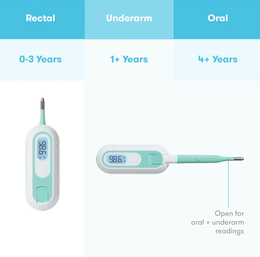 Frida Baby 3-in-1 Rectal, Underarm & Oral Thermometer