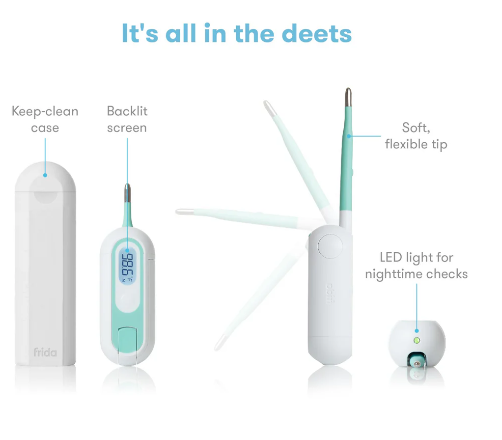 Frida Baby 3-in-1 Rectal, Underarm & Oral Thermometer